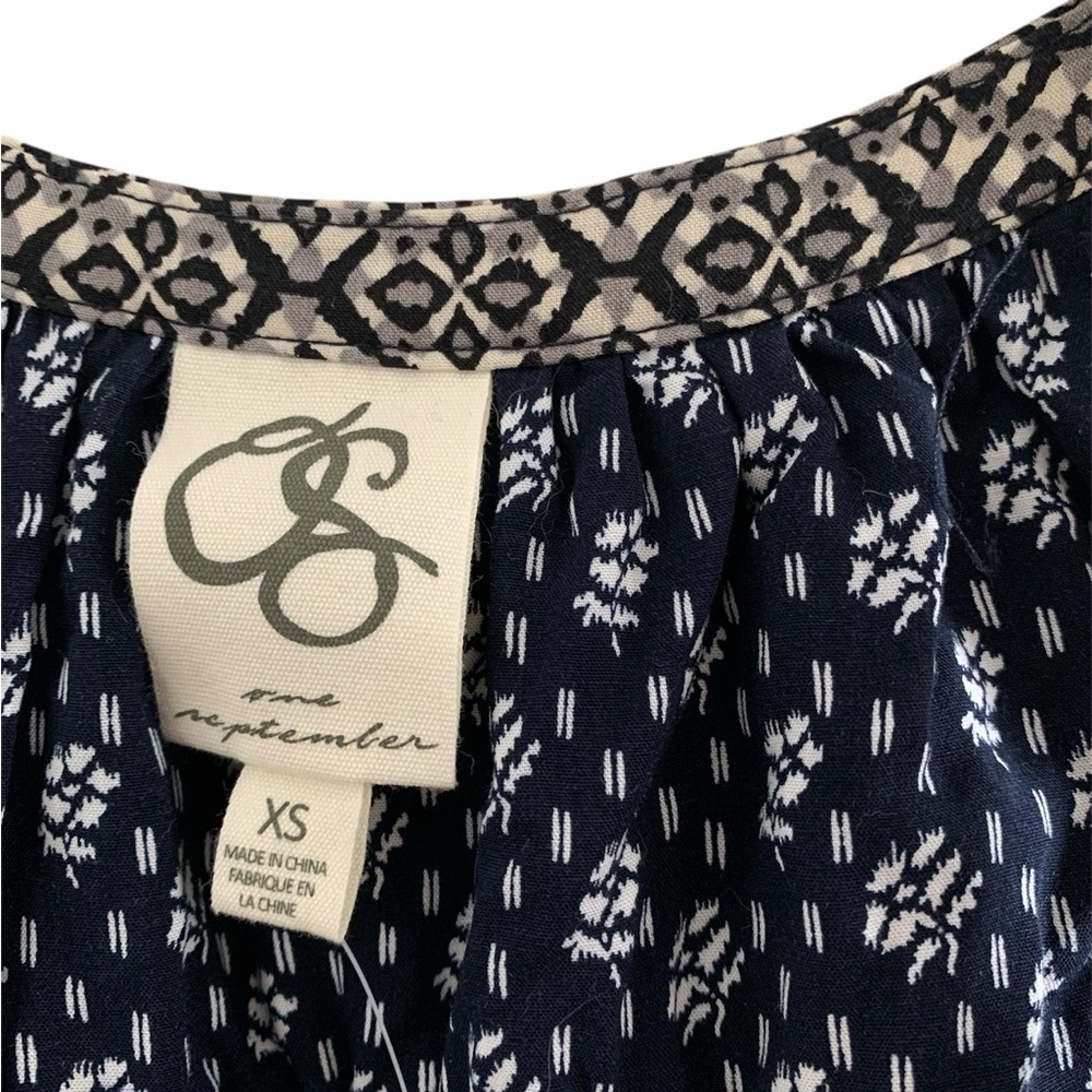 Anthropologie One September Navy Floral Tank - New - Picture 4 of 6